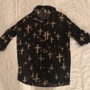 Black cross shirt